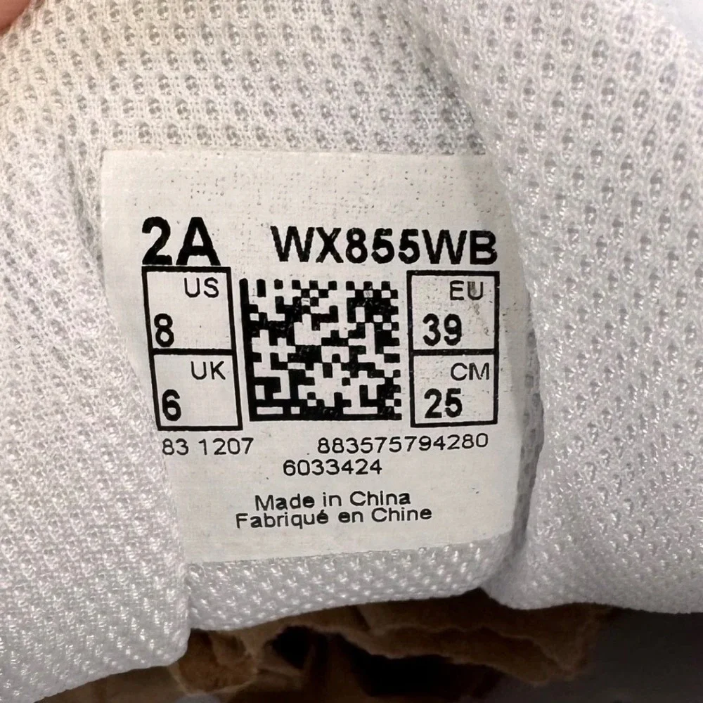 New Balance 855 Women's 8 Roll Bar White Blue Leather Walking Shoes - Picture 3 of 13